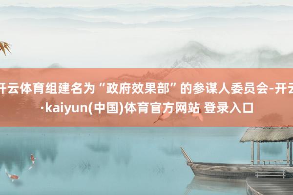 开云体育组建名为“政府效果部”的参谋人委员会-开云·kaiyun(中国)体育官方网站 登录入口