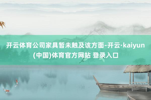 开云体育公司家具暂未触及该方面-开云·kaiyun(中国)体育官方网站 登录入口