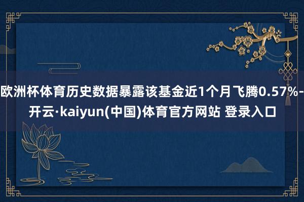欧洲杯体育历史数据暴露该基金近1个月飞腾0.57%-开云·kaiyun(中国)体育官方网站 登录入口