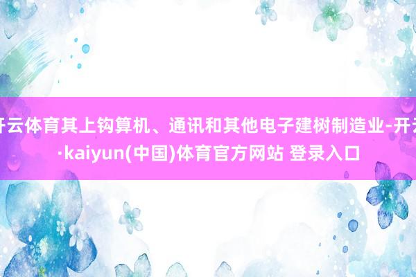开云体育其上钩算机、通讯和其他电子建树制造业-开云·kaiyun(中国)体育官方网站 登录入口