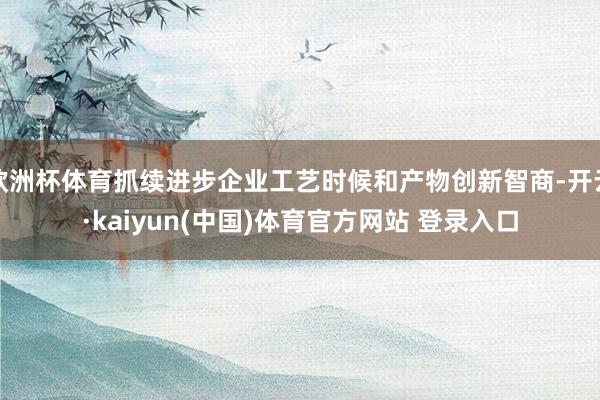 欧洲杯体育抓续进步企业工艺时候和产物创新智商-开云·kaiyun(中国)体育官方网站 登录入口