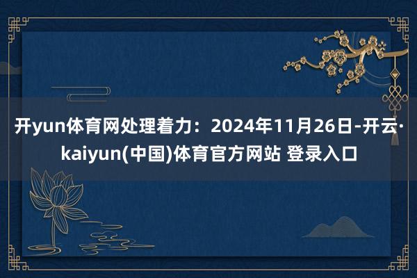 开yun体育网处理着力：2024年11月26日-开云·kaiyun(中国)体育官方网站 登录入口