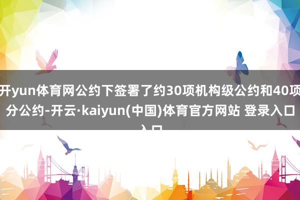 开yun体育网公约下签署了约30项机构级公约和40项分公约-开云·kaiyun(中国)体育官方网站 登录入口