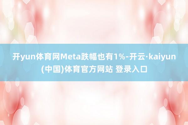 开yun体育网Meta跌幅也有1%-开云·kaiyun(中国)体育官方网站 登录入口